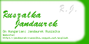 ruszalka jandaurek business card